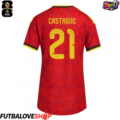 Dres Belgicko Timothy Castagne #21 Domáci pre Ženy MS 2026 Krátky Rukáv